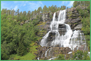 La cascata di Tvindefossen